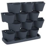 Vertical Garden Plant Set 12 pcs Anthracite Polypropylene 152206