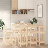 9 Piece Bar Set Solid Wood Pine 3124722