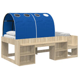 Bed Frame with Tunnel 3 pcs Sonoma Oak and Blue Engineered Wood 3423625