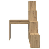 Corner Desk with Shelf Artisan Oak 101.5 x 149.5 x 149.5 cm 3337248