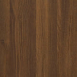 Shoe Cabinet with Mirror 2-Layer Brown Oak 63x17x67 cm 342634