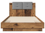 Bed Frame with Headboard Old Wood 80 x 200 cm Engineered Wood 3429576