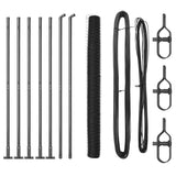 Welded Wire Fence with Concrete Base 10 x 1.6 m 3353640