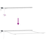 Manual Retractable Awning with LED Brown 500x300 cm 3215383