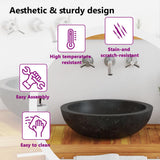 142774 Sink 40x12 cm Marble Black