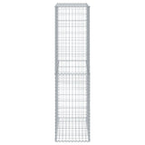 Gabion Basket with Cover 100x50x200 cm Galvanised Iron 3295166