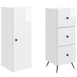 Cabinet Set 2 pcs High Gloss White 34.5 x 34.5 x 90 cm 3416893