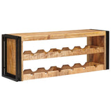 Wine Rack Brown 120 x 45 x 33 cm Solid Rough Mango Wood 4104763