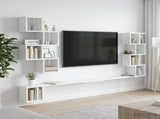 Wall-Mounted TV Shelf White 200 x 15 x 94 cm Engineered Wood 8012300