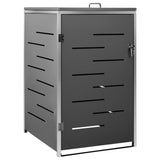 Single Wheelie Bin Shed 69x77.5x112.5 cm Stainless Steel 149554