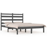 3103670 Bed Frame without Mattress Grey Solid Wood 200x200 cm