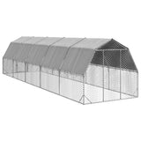 Chicken Run with Roof 2.5x10x2.25 m Galvanised Steel 3328524