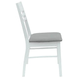 Dining Chairs 2 pcs White 43 x 54 x 89 cm Solid Rubber Wood 42020442