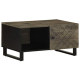 Coffee Table Black 80x50x40 cm Solid Wood Mango 4017688