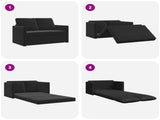 Folding Sofa Bed Black 122 x 70 x 60 cm Velvet 42030481