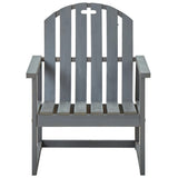 Garden Chair Set of 2 Grey Solid acacia wood 312419