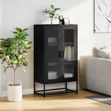 Highboard Black 68x39x123 cm Steel 853356