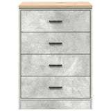 Garage Storage Cabinet Concrete Grey 60x51x85 cm Solid Wood Pine 860601