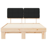 Bed Frame with Upholstered Headboard Black 140 x 190 cm 877426
