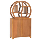 Cabinet with Yin Yang Shelf 70x30x130 cm Solid Teak Wood 320774