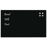 Wall-mounted Magnetic Board Black 100x60 cm Tempered Glass 4008620