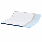 Mattress Pads White and blue 200 x 200 cm Gel Memory Foam 4106263