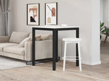 Bar Table White 70 x 70 x 105 cm Solid Pine Wood 892800