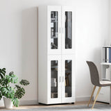 Highboard with Shelf FLORIN High Gloss White 60 x 35 x 182 cm 3397908