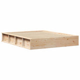 Bed Frame Brown 150 x 200 cm Solid Pine Wood 3385712