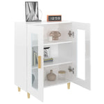 Sideboard High Gloss White 69.5x34x90 cm Engineered Wood 812120