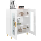 Sideboard High Gloss White 69.5x34x90 cm Engineered Wood 812120