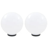 LED Bowl Lamps 2 pcs Spherical 30 cm PMMA 50656