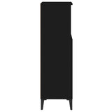 Bathroom Cabinet Black 30x30x100 cm Engineered Wood 819813
