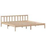 Bookcase Bed without Mattress 180x200 cm Super King Solid Wood Pine 3321663