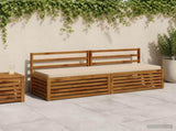 2-Piece Bench Cushions VUGHT 2 pcs 100% Polyester Cream 952235