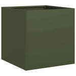 ZNTS Planter Olive Green 40x40x40 cm Cold-rolled Steel 860664