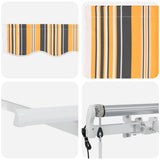 Retractable Awning Yellow 350 x 200 cm Fabric 3329707