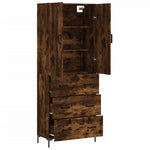Highboard Smoked Oak 69.5x34x180 cm Engineered Wood 3195848