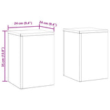 Plant Stand 2 pcs Black 24 x 24 x 35 cm Steel 865806