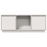 TV Cabinet White 110.5x35x44 cm Solid Wood Pine 814340