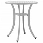 ZNTS Garden Table White Ø48x53 cm Cast Aluminium 4002825