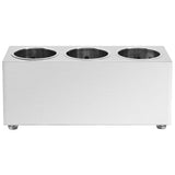 Cutlery Holder 3 Grids Rectangular Stainless Steel 51226