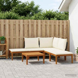 6 pcs Solid Acacia Wood & Rope Natural 3407704