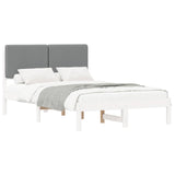 Bed Frame with Upholstered Headboard Light Grey 120 x 200 cm 877913
