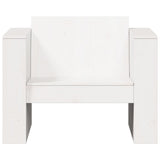 Garden Sofa White Solid Pine Wood Medium Durable Garden Sofa 832366