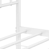 Metal Bed Frame without Mattress with Headboard White 150x200cm 374390