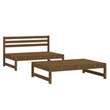 ZNTS 2 Piece Garden Lounge Set Honey Brown Solid Wood Pine 825726