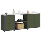 Kitchen Storage Set HATTEM 3 pcs Olive Green Cold-rolled Steel 3392676