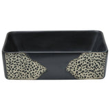 Countertop Basin Black Rectangular 46x35.5x13 cm Ceramic 155073