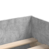 Bed Frame Concrete grey Engineered wood Small Single Bed Frame 3207360